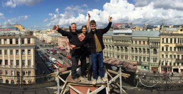 St. Petersburg, Tour über den Dächern