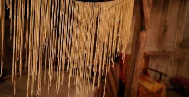 Nudeln auf der Wäscheleine