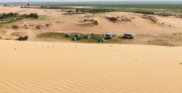 Zeltlager in den Sandduenen - Bayan Gobi