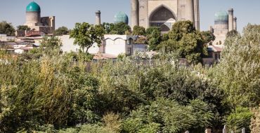 Rückansicht des Registan, Samarkand