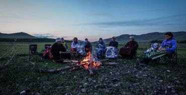 Trekkingreise Mongolei, abendliches Beisammensein